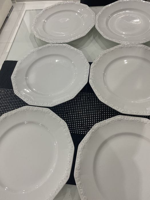 Talerze duże płaskie Rosenthal Biała Maria