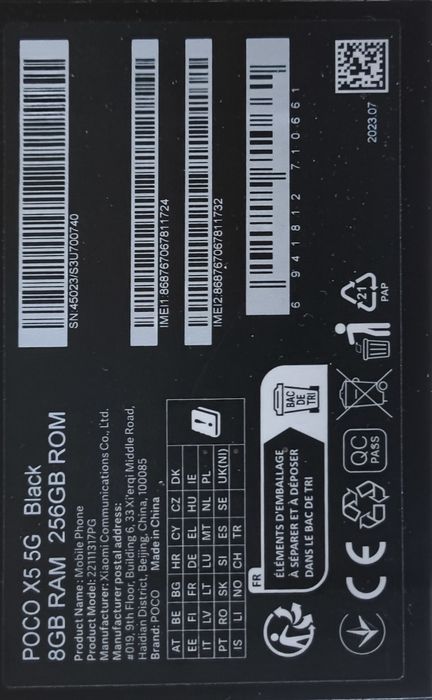 Xiaomi POCO X5 5g