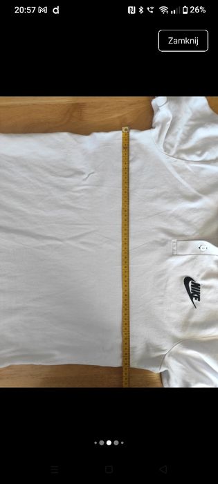 T-shirt polo NIKE różowa biel rozmiar M