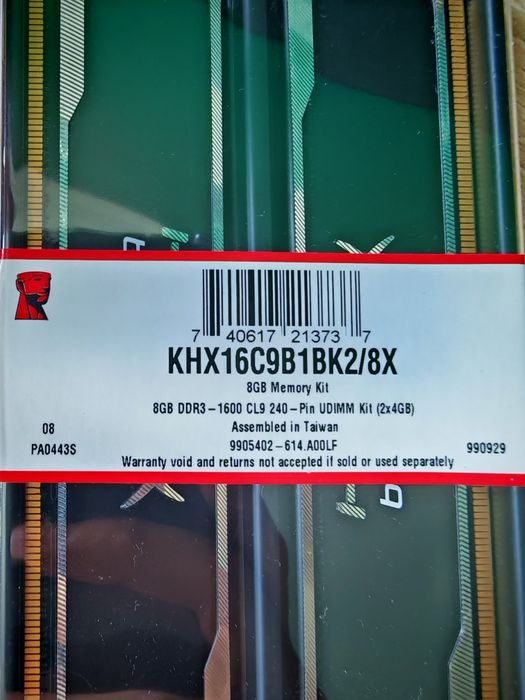 Kingston Hyper X - 8 GB (2x4GB) RAM