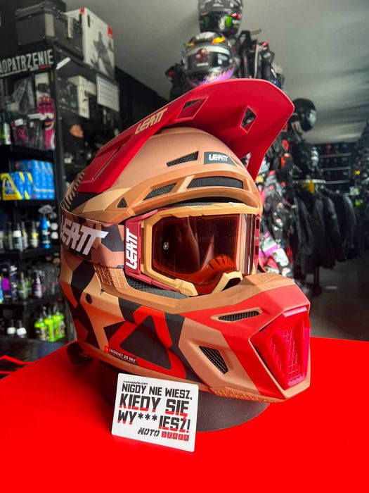 Kask offroadowy z goglami LEATT KIT MOTO 8.5 V24 RUBY STONE 'XL/pytaj o rozmiary