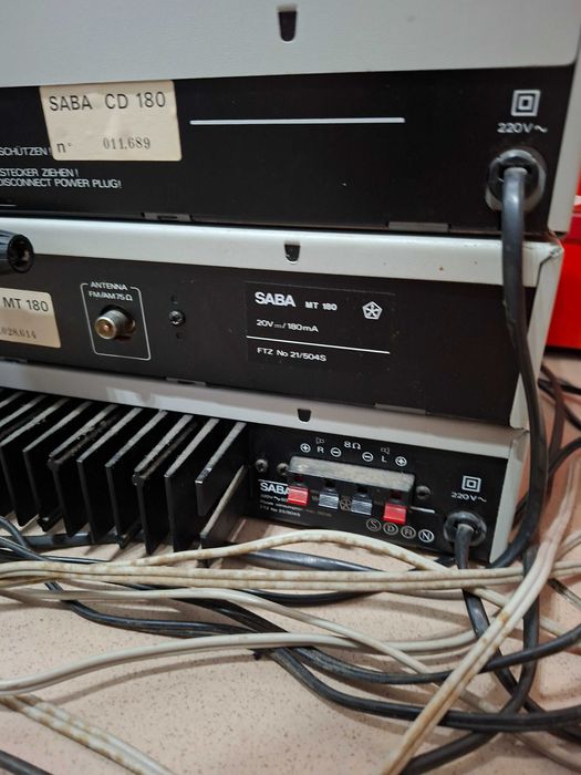 Wzmacniacz SABA MI 180 Tuner Radio SABA MT 180 Magnetofon SABA CD 180 Retro