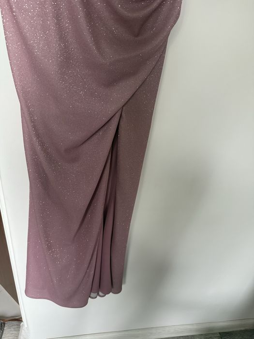 Sukienka maxi liliowa glamour