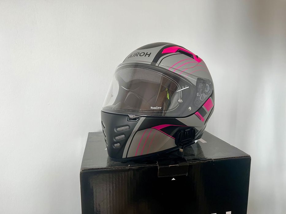 Kask Airoh Connor Achieve Pink Matt Rozm S 55-56 cm, interkom