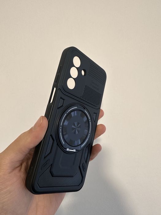 Etui Plecki Pancerne czarne + SZKŁO hartowane do SAMSUNG GALAXY A17