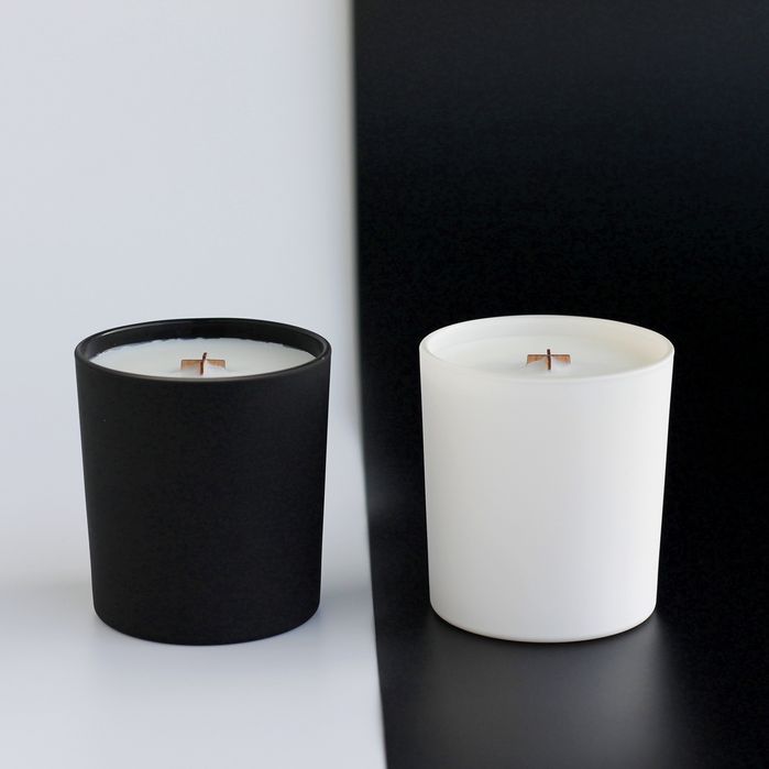 Тара для свічок, Скляна банка для свічок 82х71мм, Контейнер для свечей ...