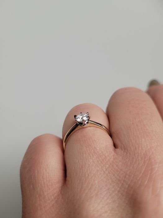 Pierścionek zaręczynowy z diamentem naturalnym 0.5ct!!!