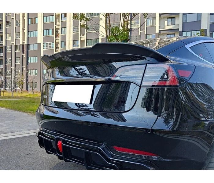 Tesla 3 / Y спойлер багажника сабля М4 стиль черный глянец
