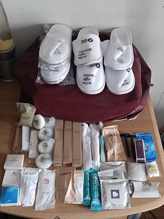 Conjunto de produtos de hotelaria novos