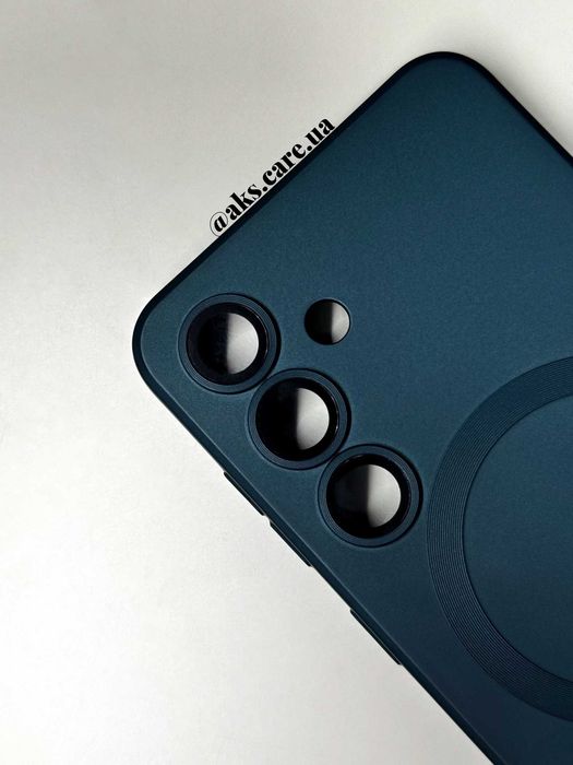 Зелений смарагд силіконовий чохол Magsafe з лінзами Samsung A/S/Note