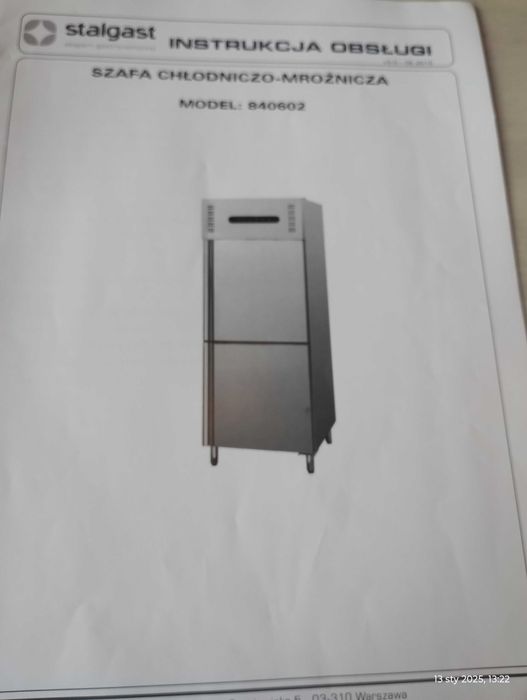 Szafa gastronomiczna chłodniczo mroźnicza Poj. 2*300l.