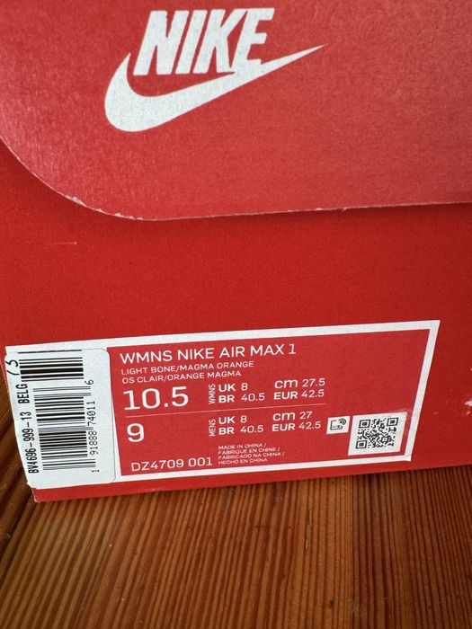 Nike Air Max 1 Magma Orange 42,5/27,5cm