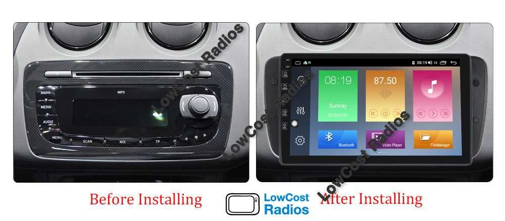 *(NOVO) Auto Rádio GPS ANDROID Seat IBIZA 6J 2009 a 2013 - Wifi BT | CARPLAY • ANDROID AUTO