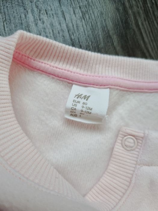 Bluza bluzka z jednorożcem HM 80 dla dziewczynki jednorożec różowa