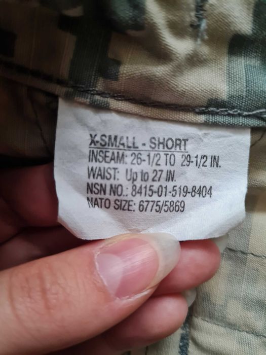 Spodnie Mundur XSmall Short US Army UCP ACU