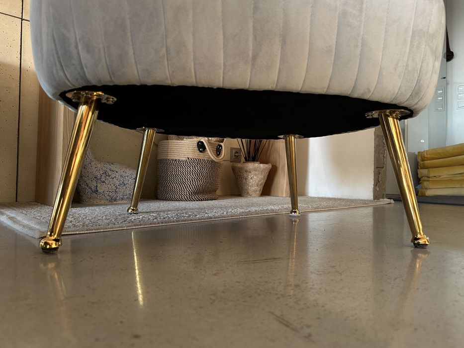 Fotel muszla westwing błekitny