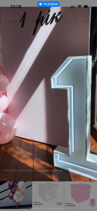 Оренда реквізиту для фотозони мольберт бант каркас цифра метелик