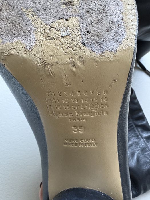 MAISON MARGIELA Чорні шкіряні ботильйони оригінал  Табі