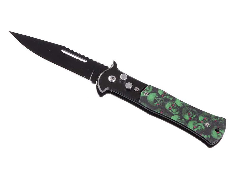 Nóż scyzoryk składany taktyczny stalowy z blokadą survival 9 cm