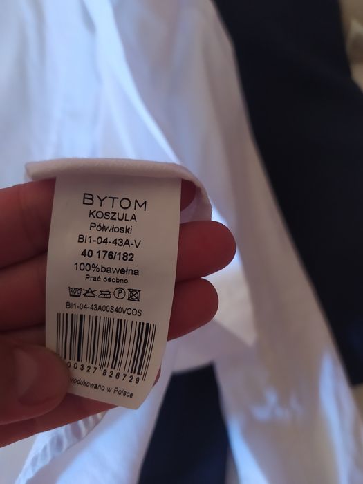 Granatowy garnitur bytom