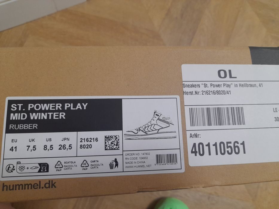 Buty sneakersy ocieplane nowe żółte Hummel