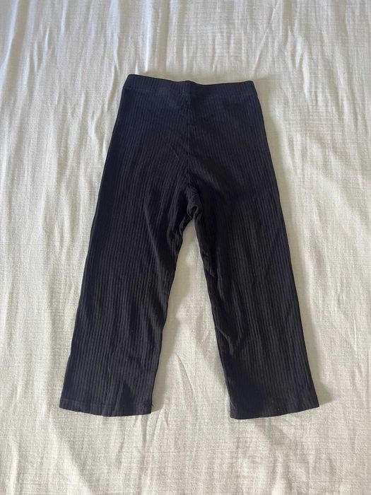 Calças H&M caneladas pretas, 2-3 anos
