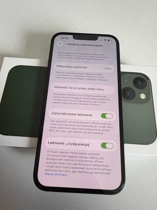 Bateria 100% iPhone 13 256gb Green