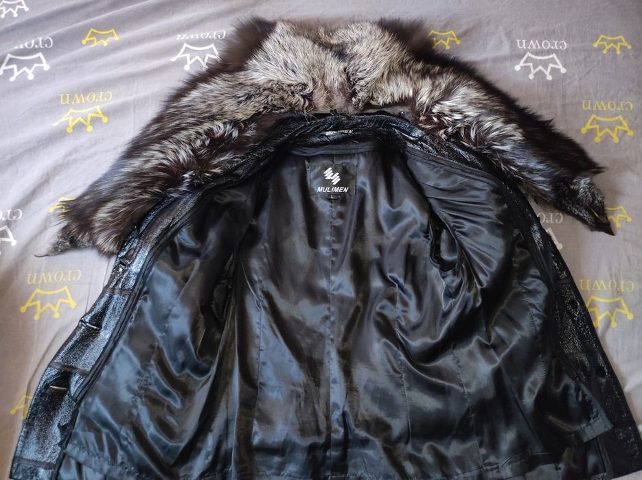 Кожанка с натуральным мехом