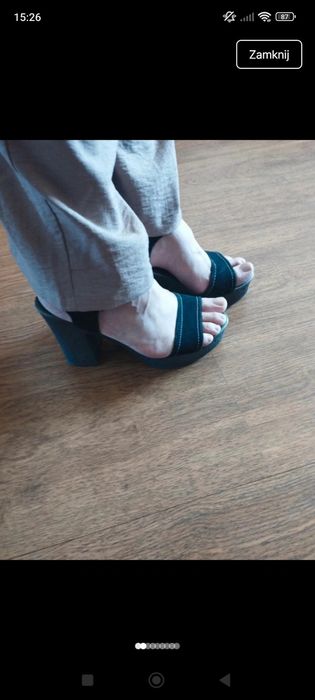 Buty czarne na słupku/obcasie Graceland 41
