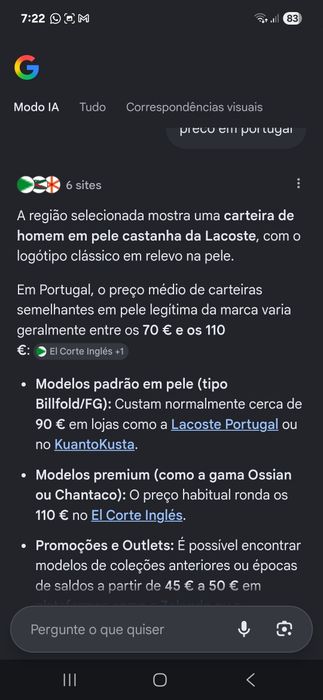 Carteira lacoste nova