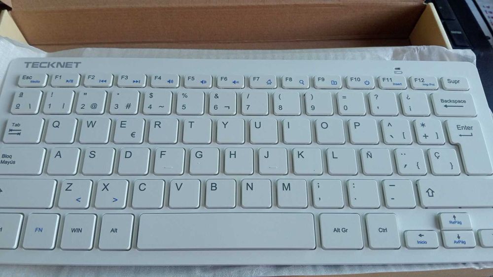 Kit Teclado e Rato Sem Fios TECKNET TK-KM006 Branco Novo