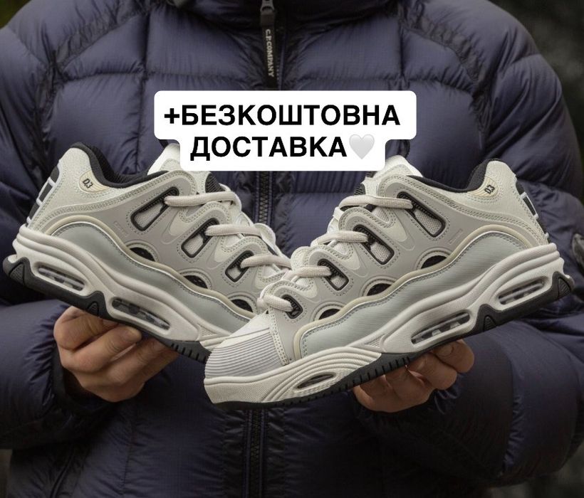 БЕЗКОШТОВНА ДОСТАВКА‼️Osiris D3 Triple Gray (Сірі) кросівки Osiris D3 чоловічі жіночі, osiris d3 grey chunky skate sneakers, масивні Y2K кросівки,осір