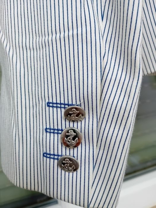 Blazer às riscas azuis Ferrache