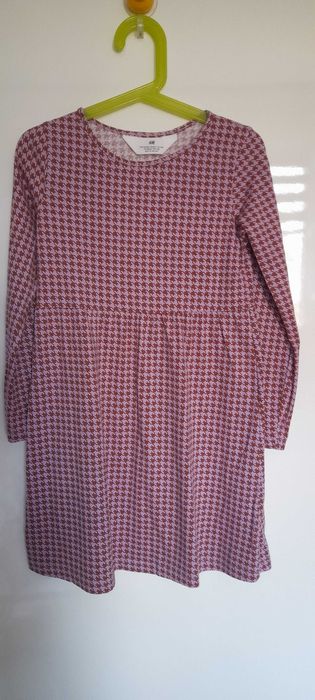 Dziewczęca sukienka z bawełny H&M r. 122/128