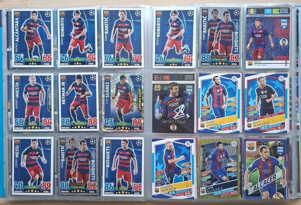 Karty piłkarskie Barcelona topps match attax panini fifa 365