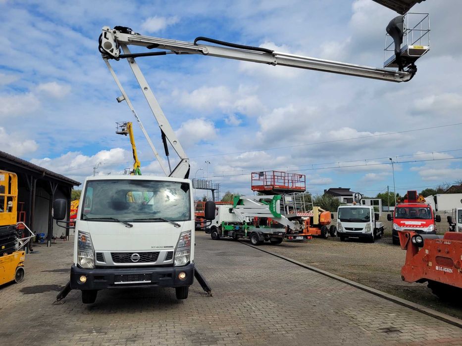 nissan podnośnik koszowy zwyżka 18 m oil&steel multitel gsr isoli cmc