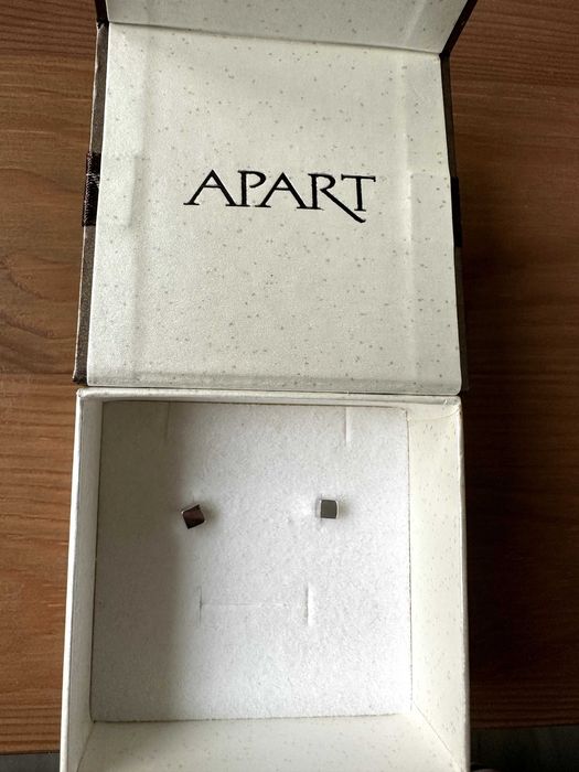 Kolczyki męskie sześciany - stal nierdzewna