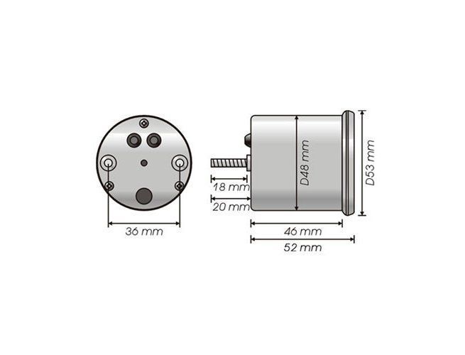 conta rotações universal koso d48 gp style 48mm