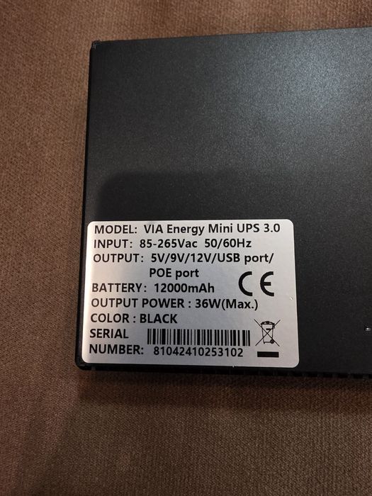Mini ups дбж для роутера 12000mah 36w