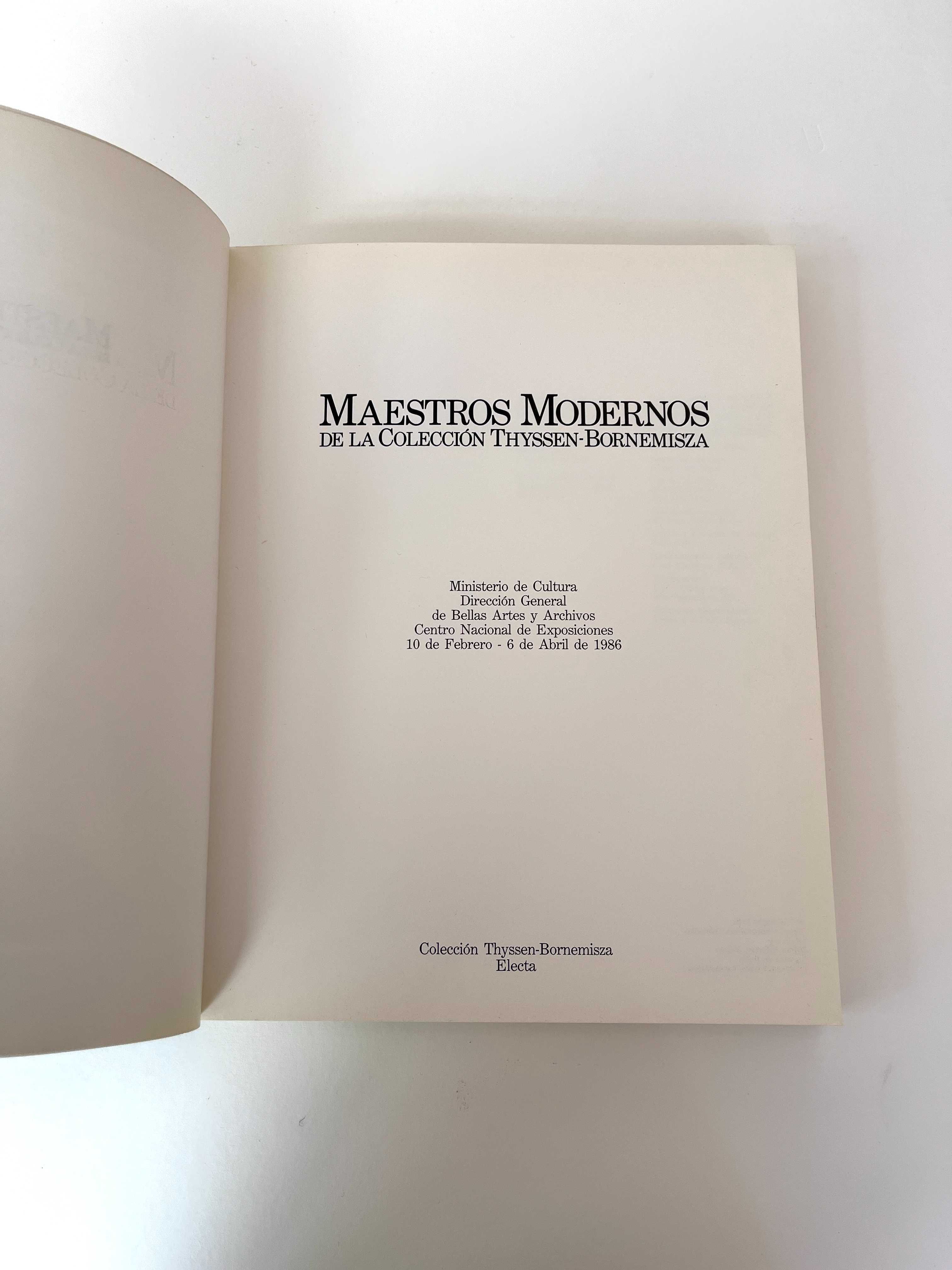 Maestros Modernos Del Museo Thyssen-Bornemisza 1986 Livro