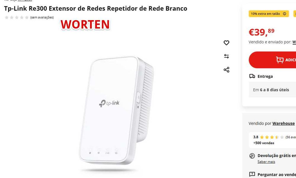 Re300 Extensor de Redes Repetidor de Rede Branco