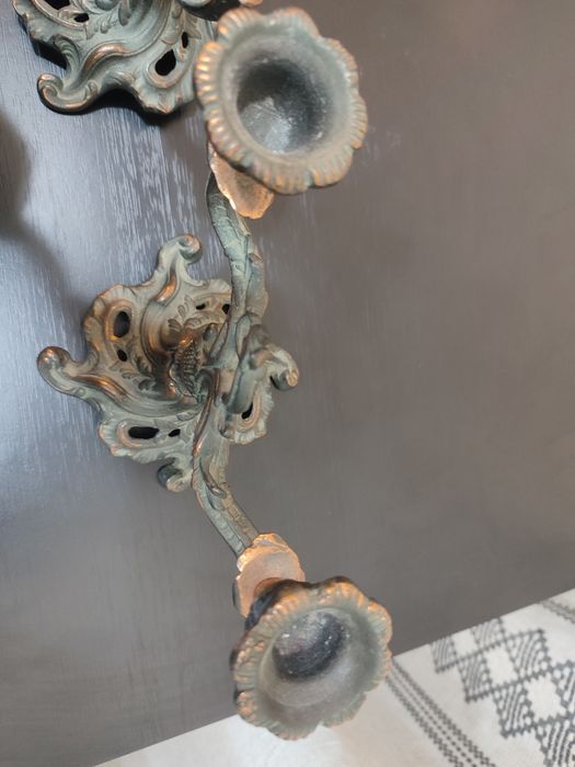 Conjunto 2 castiçais antigos