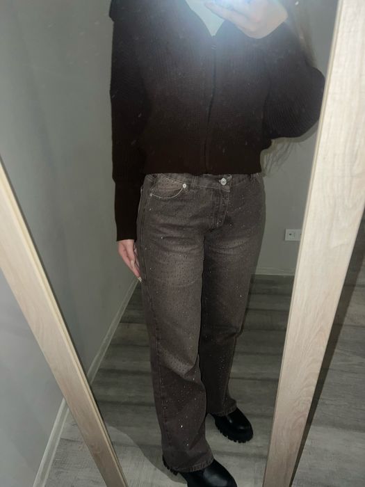 Джинси жіночі зі стразами.Джинси з блискітками.Сяючі джинси з стразами