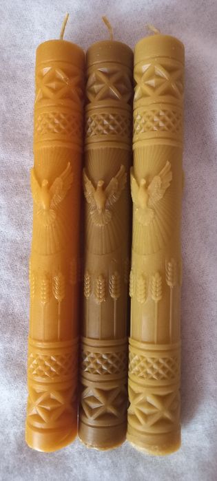 Свічки  з вощини і бджолиного воску