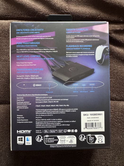 Placa captura Elgato HD 60 X 4K HDR