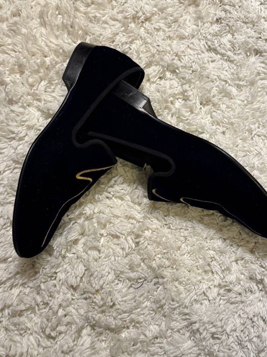 Мокасины из бархата zanotti оригинал