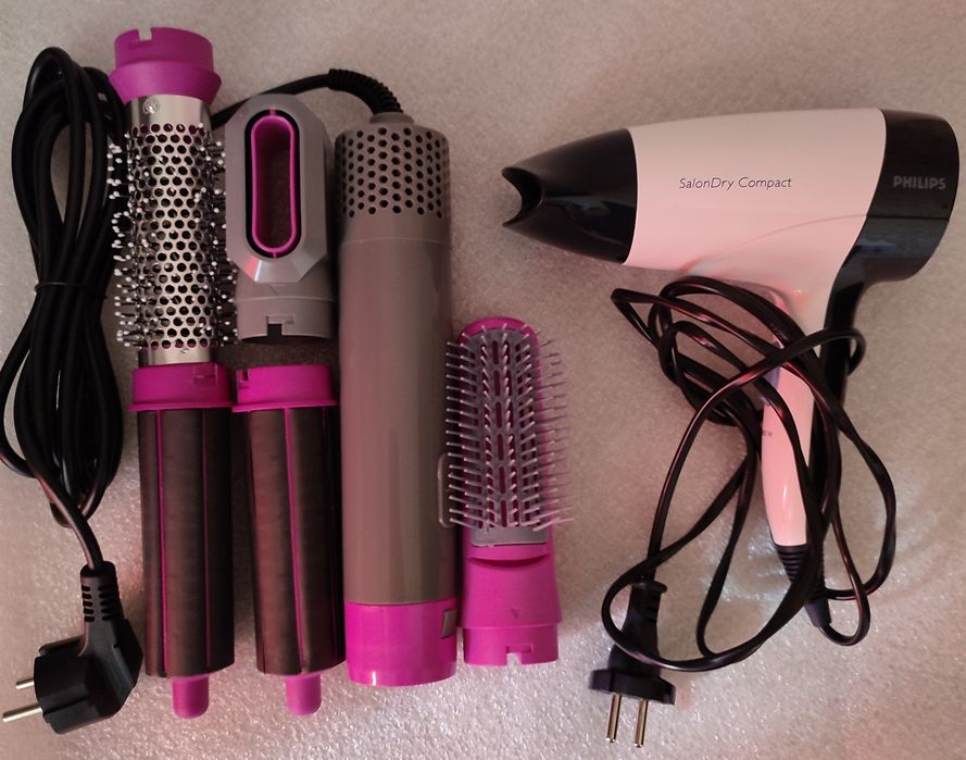 Фен SalonDry Compact PHILIPS и мультистайлер для волос5в1 по 330 грн.