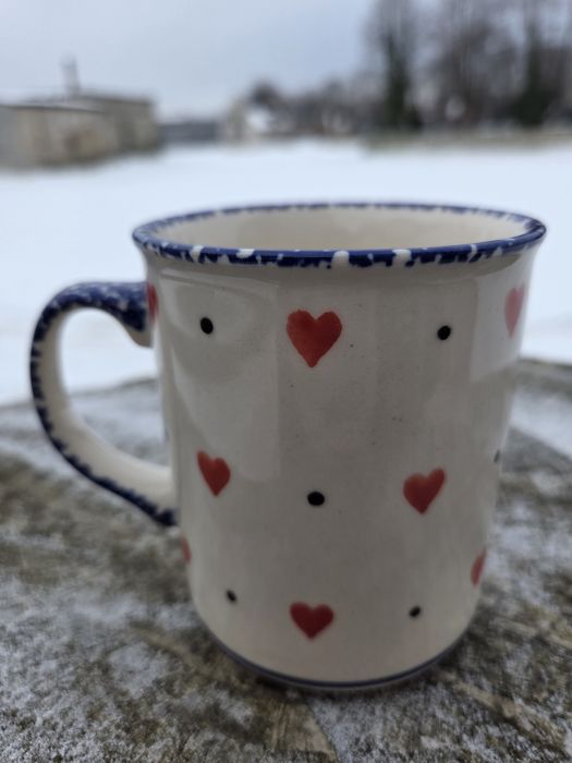 Kubek Ceramika Bolesławiec Serduszka  Mars