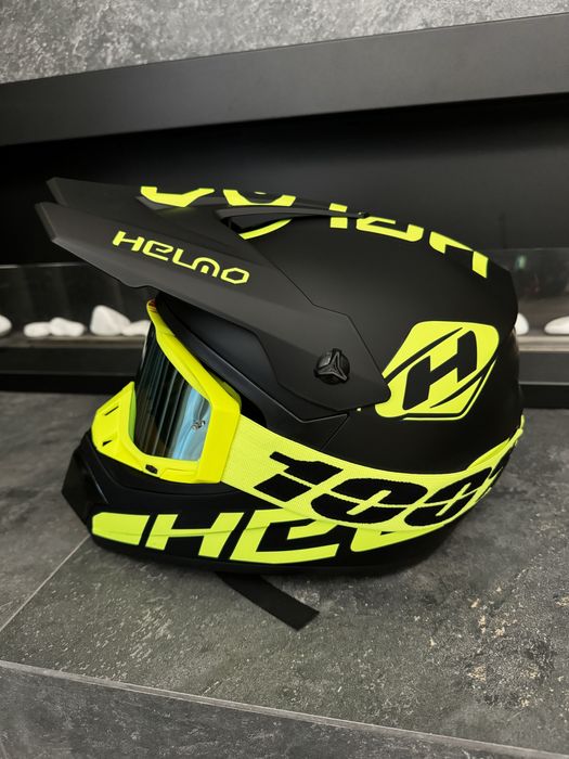 Кроссовый мото шлем эндуро шолом с очками мотоциклетный шлем