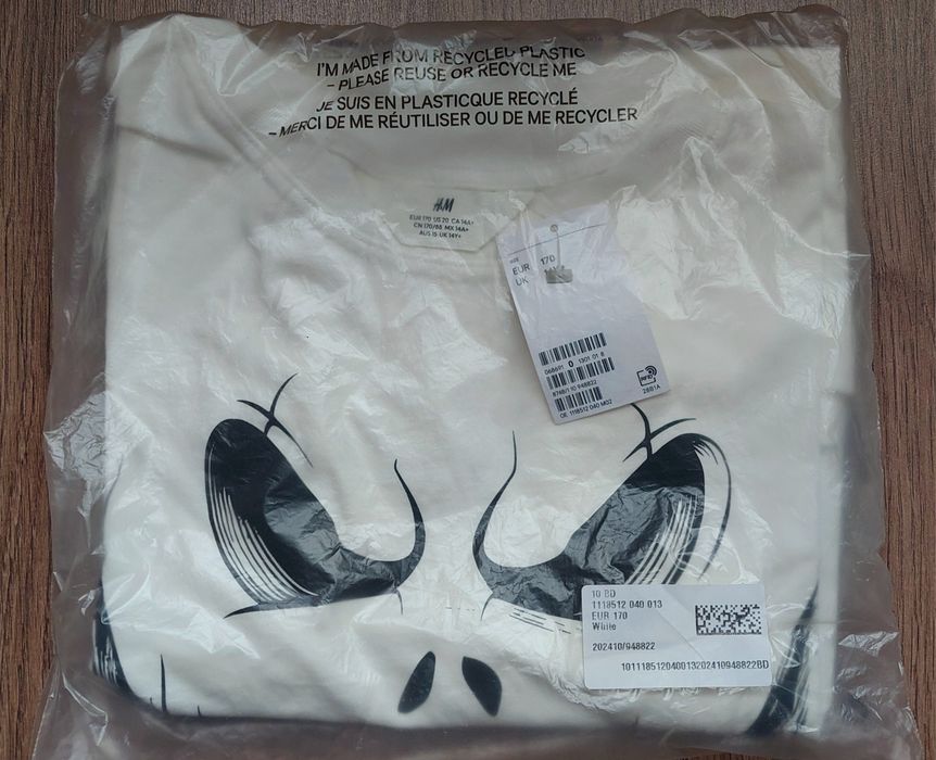 Nowy 170 H&M Halloween tshirt  koszulka przebranie bluzka